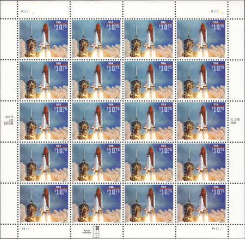 1995 $10.75 Endeavour Shuttle - Express Mail Mint Sheet