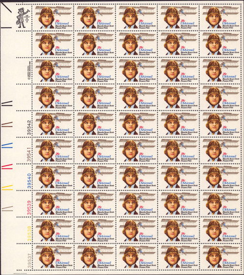 1980 28¢ Air Post Blanche S. Scott Mint Sheet