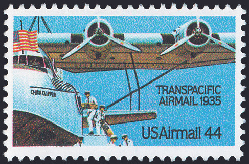 1985 44¢ Air Post - Transpacific Airmail Anniversary Mint Single