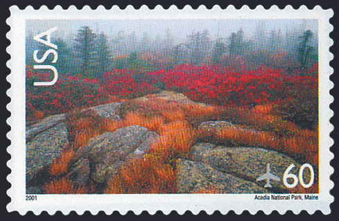 2001 60¢ Air Post - Scenic American Landscapes (Acadia National Park) Mint Single