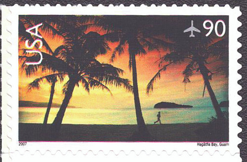 2007 90¢ Air Post - Scenic American Landscapes (Hagatña Bay) Mint Single