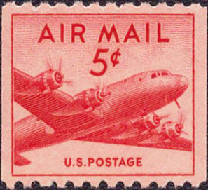 1948 5¢ Air Post - DC-4 Skymaster Mint Coil Single