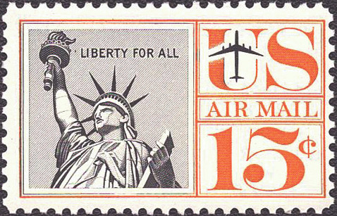 1959 15¢ Air Post - Statue of Liberty Mint Single