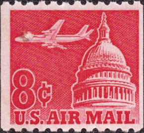1962 8¢ Air Post - Plane & Capitol Building Mint Coil Single