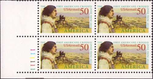 1991 50¢ Air Post - Americas Issue (Bering Strait) Mint Plate Block