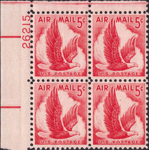 1958 5¢ Air Post - Eagle Mint Plate Block