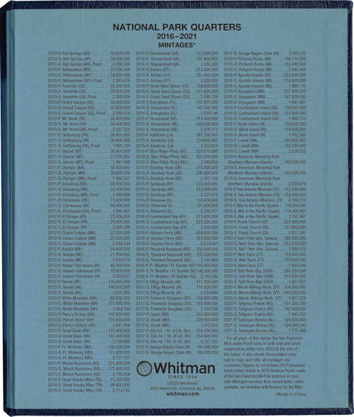 National Park Quarter Folder for Coin