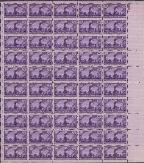 1944 3¢ Transcontinental Railroad Mint Sheet