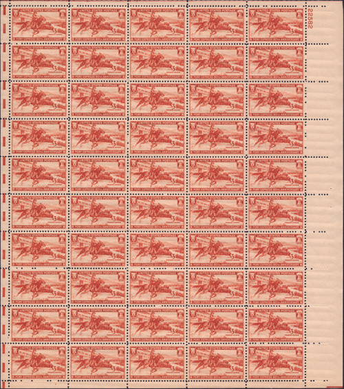 1940 3¢ Pony Express 80th Anniversary Mint Sheet