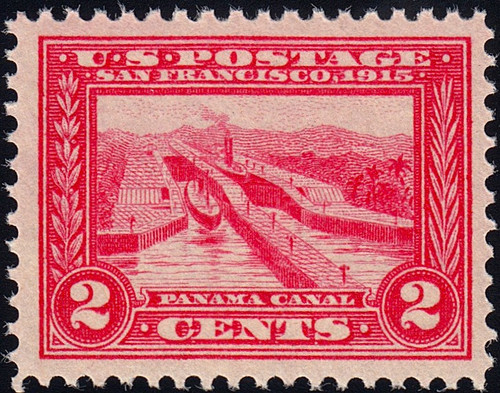 1913 2¢ Carmine - Panama-Pacific, Perf. 12,  VF Never Hinged