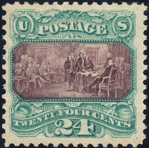 ののみ様確認ページ 1875 24¢ Signing of Declaration Pictorial - Re-Issue, VF Unused No