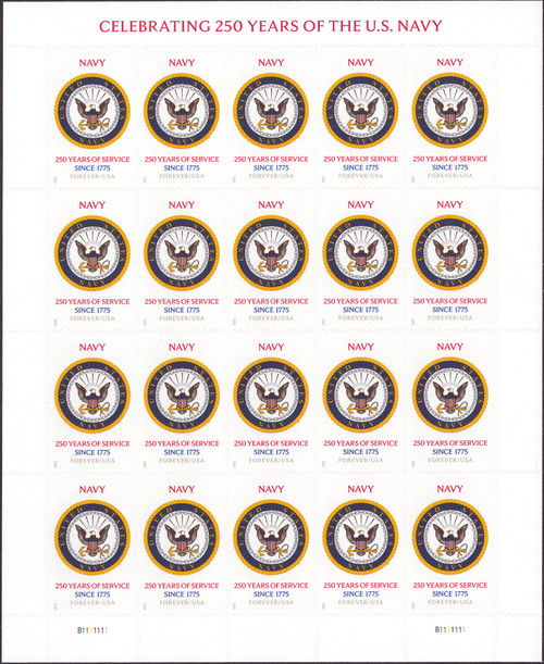 2025 (73¢) 250th Anniversary of the U.S. Navy Mint Sheet of 20