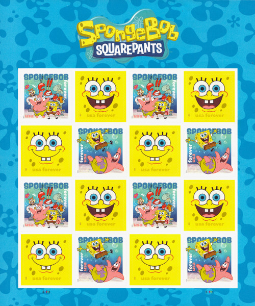 2025 (78¢) Spongebob Squarepants Mint Sheet of 16