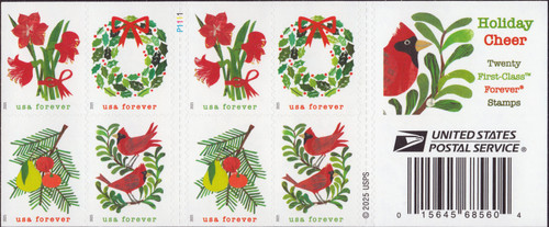 2025 (78¢) Christmas - Holiday Cheer Double-Sided Booklet of 20
