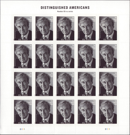 2025 ($1.07) Humanitarian Elie Wiesel Mint Sheet of 20
