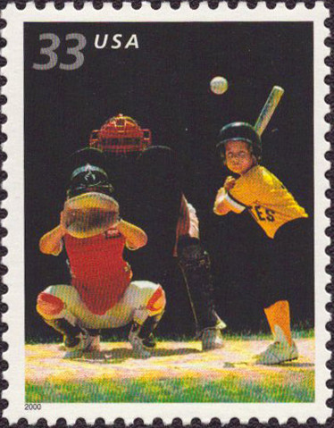 2000 33¢ Youth Team Sports - Baseball Mint Single