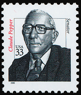 2000 33¢ Distinguished Americans - Claude Pepper Self-Adhesive Mint Single