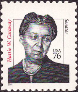 2000 76¢ Distinguished Americans - Hattie Caraway (Die Cut 11¼ x 11) Mint Single