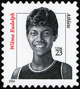 2004 23¢ Distinguished Americans - Wilma Rudolph (Die Cut 11¼ x 10¾) Self-Adhesive Booklet Single