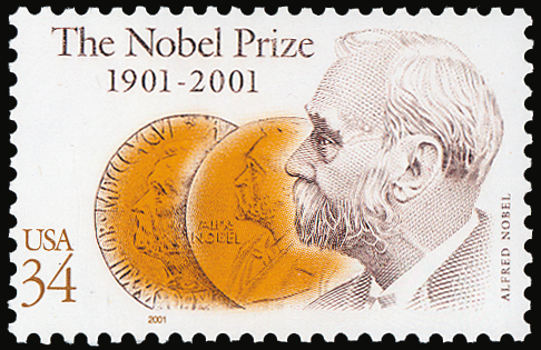 2001 34¢ Nobel Prize Centenary Mint Single