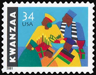 2001 34¢ Kwanzaa Self-Adhesive Mint Single