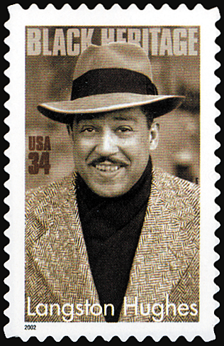 2002 34¢ Black Heritage - Langston Hughes Self-Adhesive Mint Single