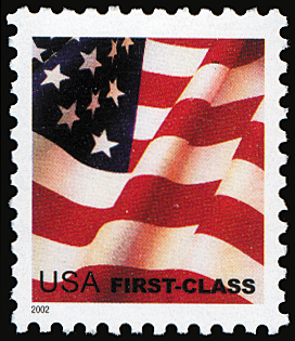 2002 (37¢) Flag "First Class" Mint Single