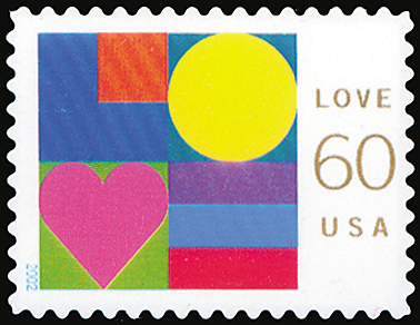2002 60¢ LOVE Self-Adhesive Mint Single