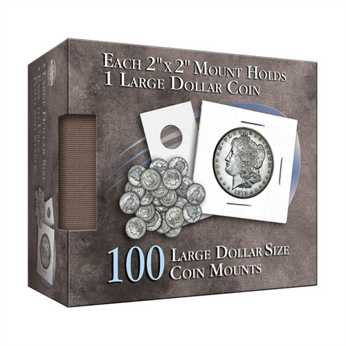Dollar 2X2 Coin Mounts Cube, 100 Count
