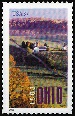2003 37¢ Ohio Statehood Self-Adhesive Mint Single