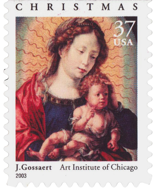 2003 37¢ Christmas - Madonna & Child Self-Adhesive Mint Booklet Single
