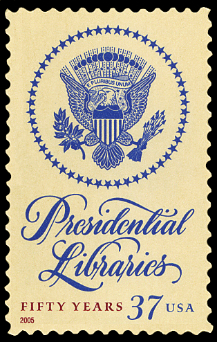 2005 37¢ Presidential Libraries Act - 50th Anniversary Self-Adhesive Mint Single