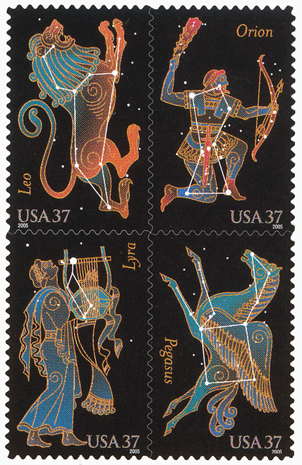 2005 37¢ Constellations Mint Block of 4