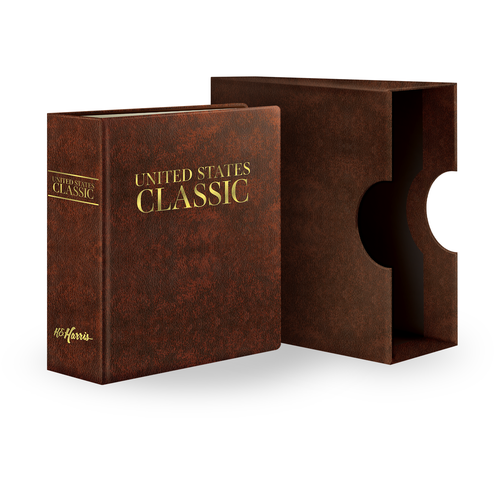 H.E. Harris United States Classic Stamp Album Binder & Slipcase Only
