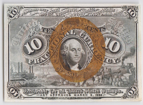 Fractional Currency FR#1246, TEN Cents Washington—Second Issue, Grade Choice UNC 64