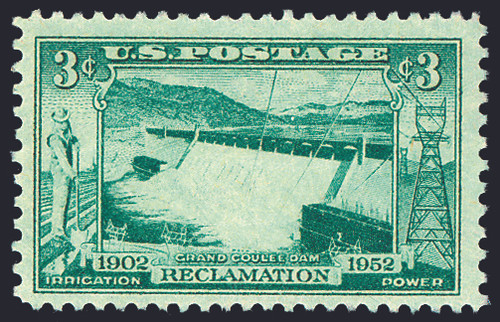 1952 3¢ Grand Coulee Dam Mint Single