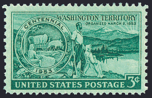 1953 3¢ Washington Territory Mint Single