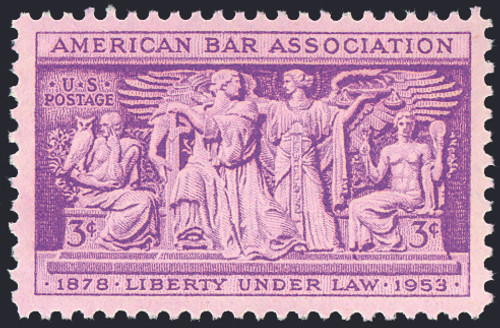 1953 3¢ American Bar Association Mint Single