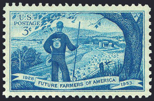 1953 3¢ Future Farmers Mint Single