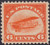 1918 6¢ Orange Biplane Fine Mint OG