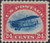 1918 24¢ Biplane Carmine Rose & Blue Fine Mint OG