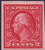 1914 2¢ Washington Carmine Imperf, Type I, Mint NH Cert