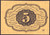 Postage Currency FR#1230, Five Cents Jefferson—First Issue, Straight Edges with ABCO