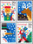 1993 29¢ Christmas-Contemporary Se-tenant Block (4 Varieties, Attached)