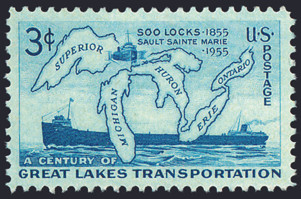 1955 3¢ Soo Locks Mint Single