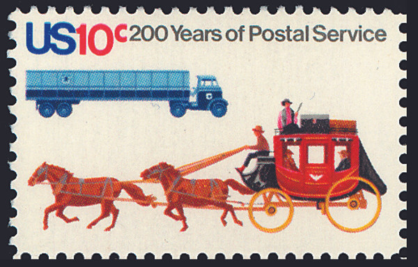 1975 10¢ Stagecoach & Trailer Mint Single