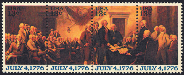 1976 13¢ Declaration of Independence Mint Strip
