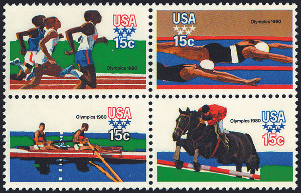 1979 15¢ Summer Olympics - Mint Block