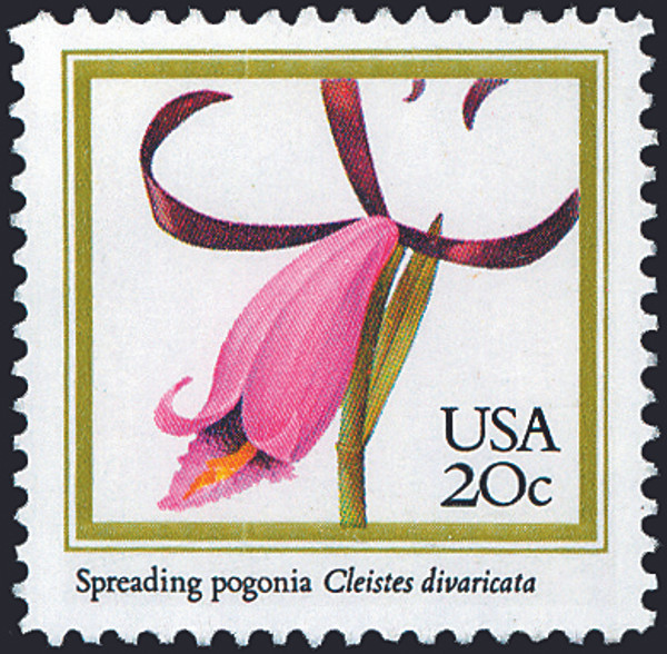 1984 20¢ Spreading Pogonia Mint Single