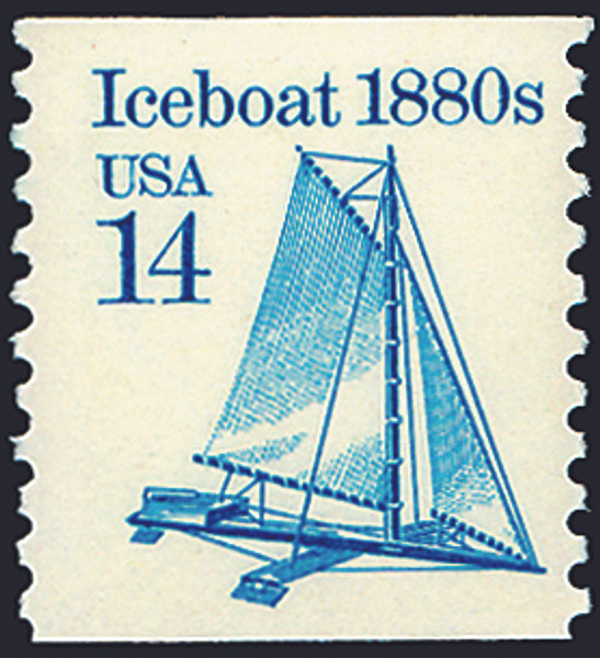 1985 14¢ Iceboat Mint Single